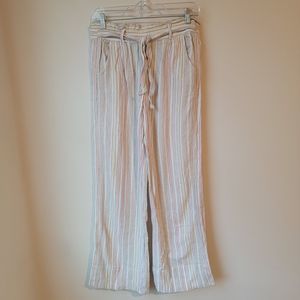 Jolt Womens Pants Size Medium‎ M Pinstripe Drawstring Pull On Beachy Boho